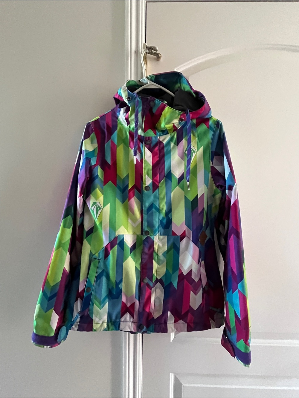 Volcom Women’s Hooded Snowboarding Jacket - Multicolor